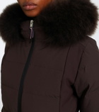 Yves Salomon Belted shearling-trimmed ski jacket