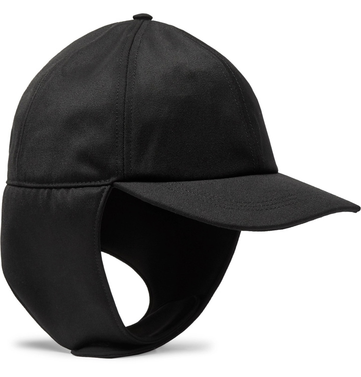Photo: Valentino - Valentino Garavani Logo-Embroidered Wool-Twill Trapper Hat - Black