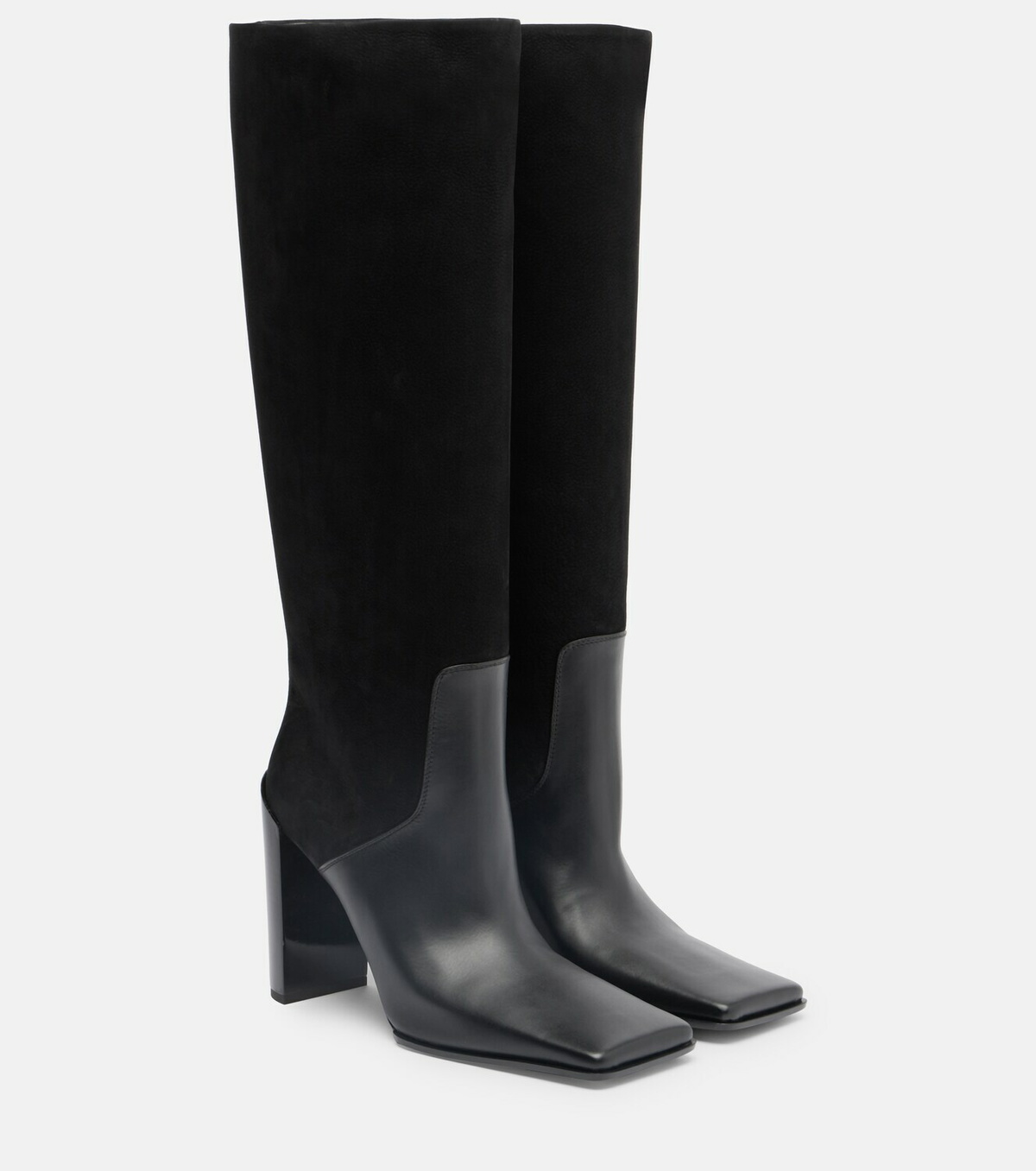 Alaïa 90 leather and suede knee-high boots