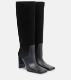 Alaïa 90 leather and suede knee-high boots