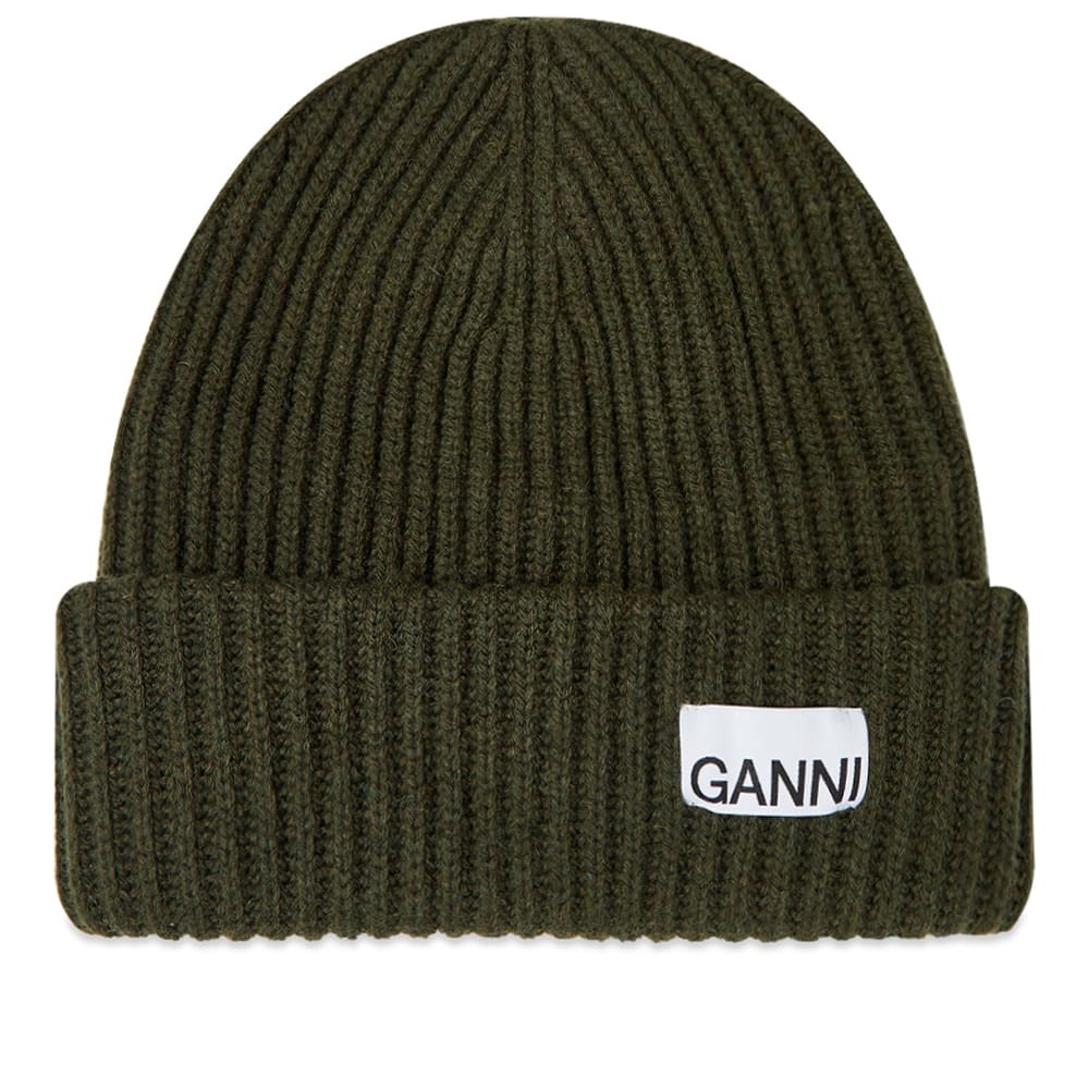 帽子 GANNI Structured Rib Beanie KALAMATA Ganni Structured Rib Beanie - Kalamata | Garmentory