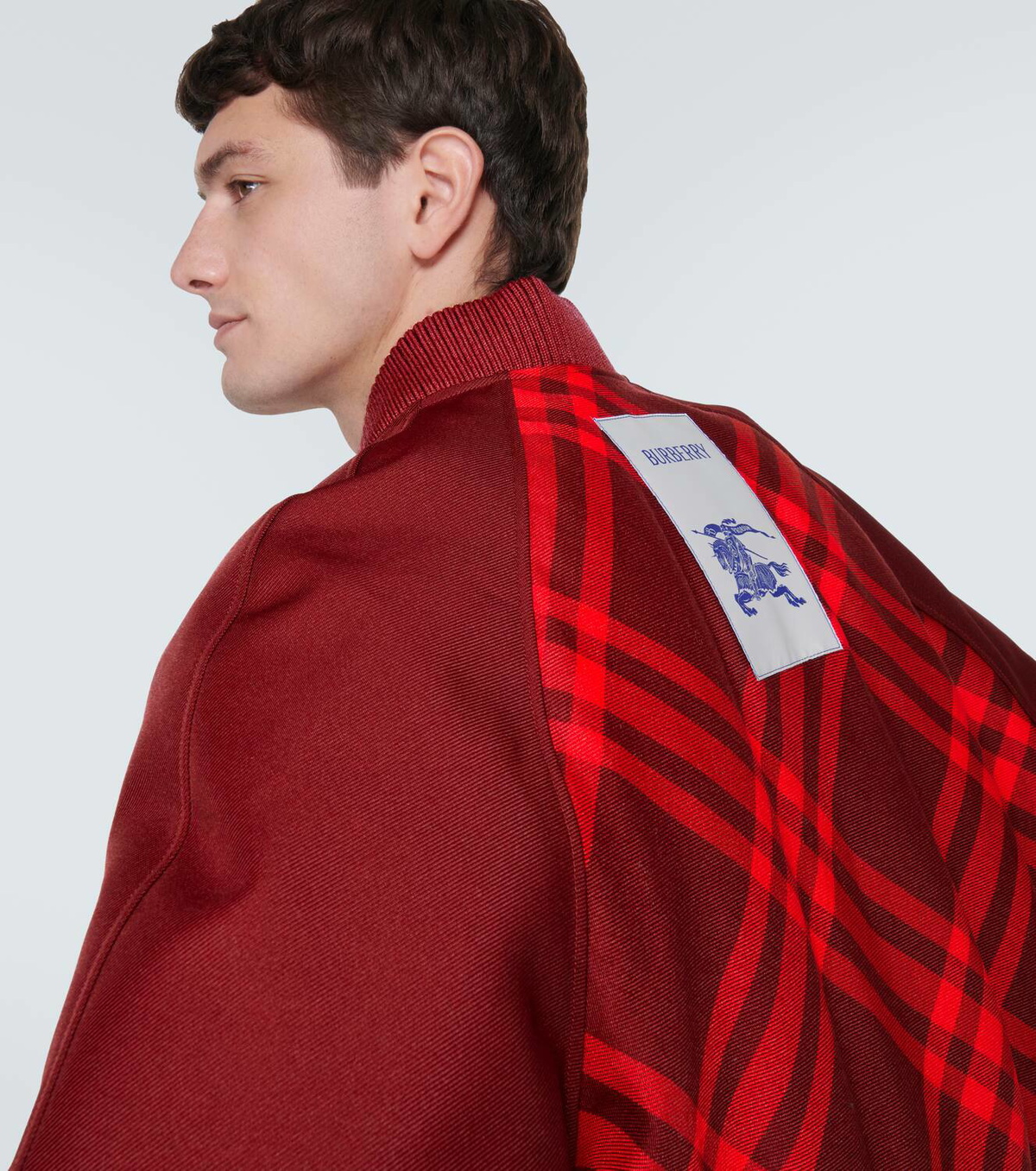 Burberry Check wool-blend bomber jacket Burberry