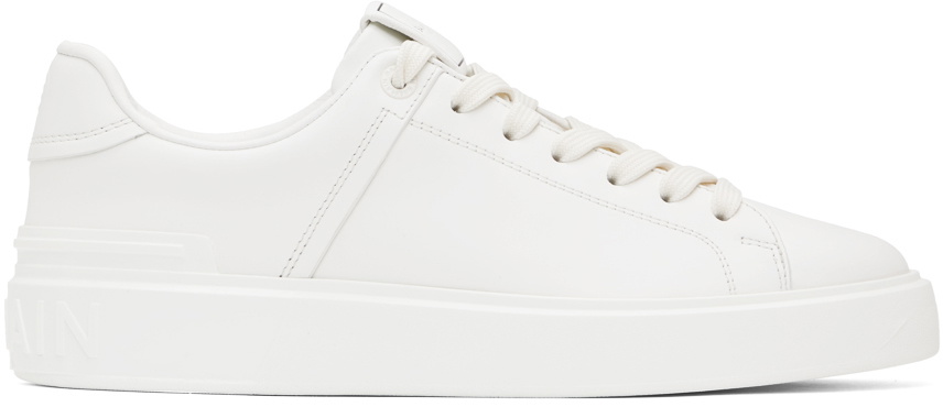 Balmain White B-Court Sneakers Balmain