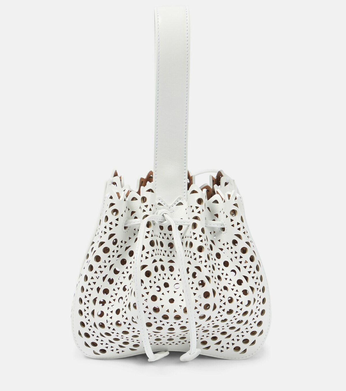 Alaïa Rose Marie Mini Vienne leather clutch ALAÏA