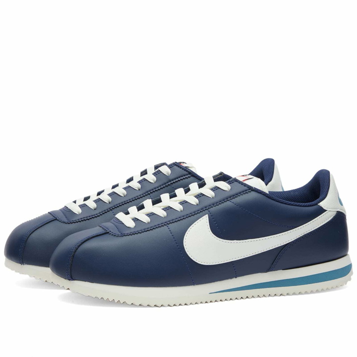 Photo: Nike Men's Cortez Sneakers in Midnight Navy/Sail