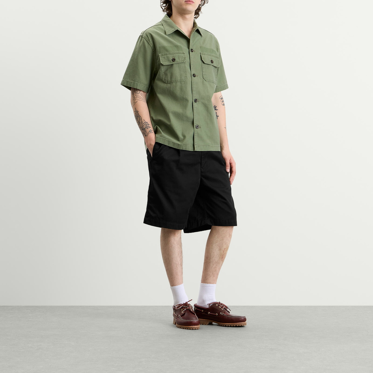 Human Made Men's Pleated Skater Shorts in Black