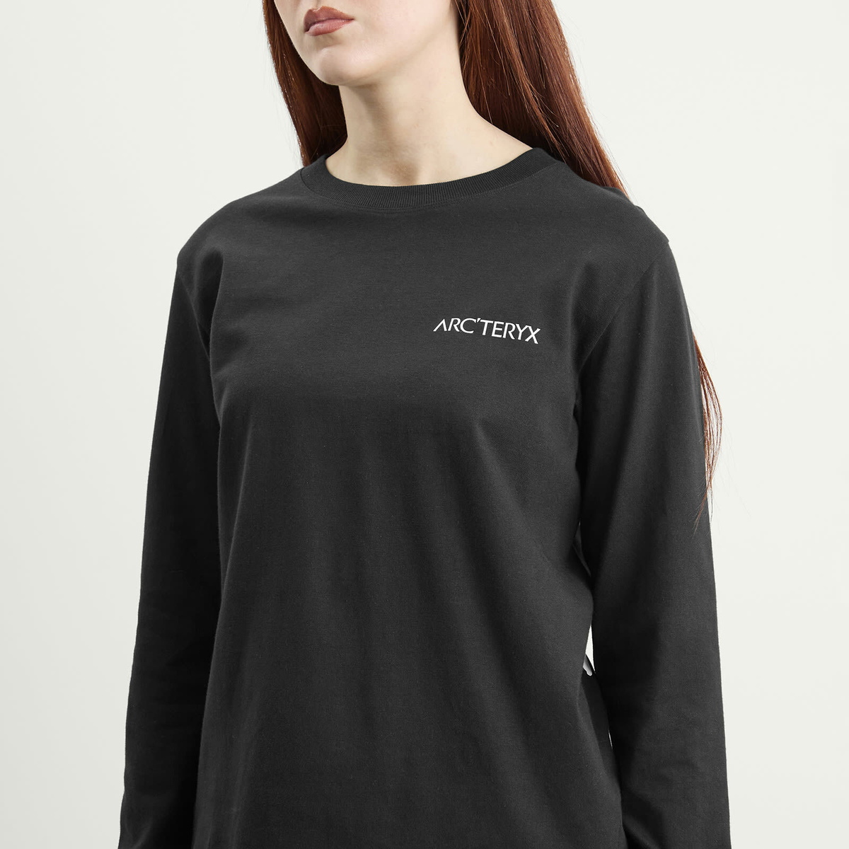 Arc'teryx Women's Kragg Cotton Bird Crew LS W in Black/White