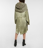 Maison Margiela Hooded satin midi parka dress