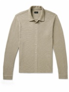 Club Monaco - Slim-Fit Waffle-Knit Cotton-Blend Shirt - Neutrals