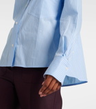 Victoria Beckham Cropped pinstripe cotton shirt