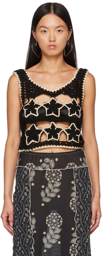 Photo: Anna Sui Black Knit Star Vest