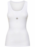 STELLA MCCARTNEY Crystal Embellished Jersey Tank Top