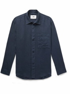NN07 - Adwin 5706 Linen Shirt - Blue