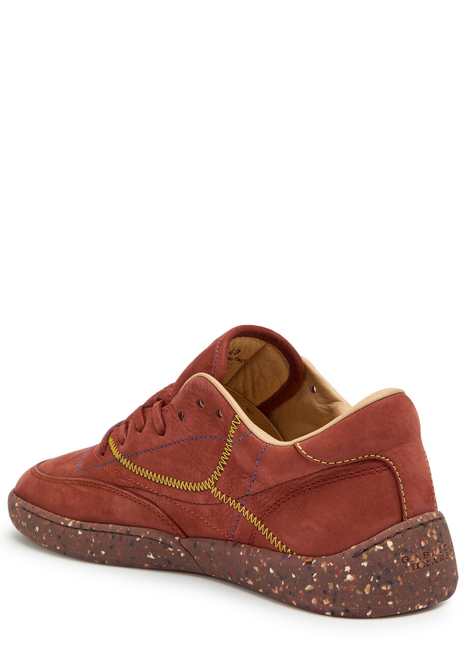 Gabriela Hearst Ohio Speckled Nubuck Sneakers Burgundy