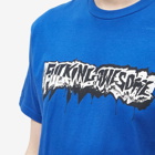 Fucking Awesome Men's Dill Cut Up Logo T-Shirt in Cobalt