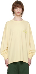 Martine Rose Yellow Embroidered Long Sleeve T-Shirt