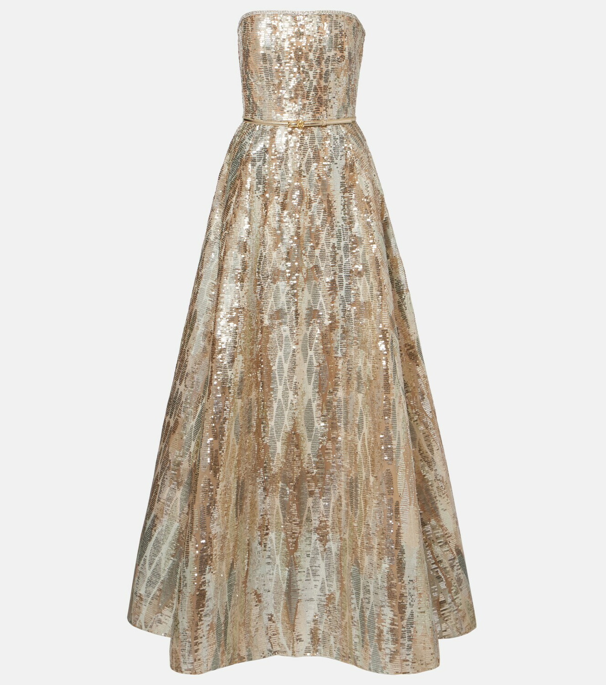Elie Saab Sequined bustier gown
