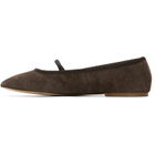 A.P.C. Brown Split Leather Ballerina Flats