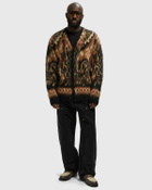 Needles Mohair Cardigan - Paisley black/orange Mens Zippers & Cardigan