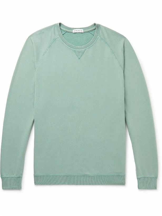 Photo: Peter Millar - Lava Wash Stretch Cotton and Modal-Blend Jersey Sweatshirt - Green