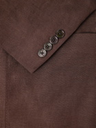 Ralph Lauren Purple label - Silk and Linen-Blend Suit Jacket - Brown