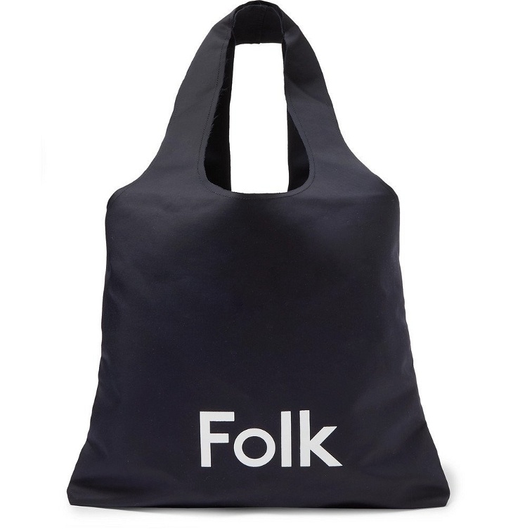 Photo: Folk - Logo-Print Cotton-Blend Tote Bag - Men - Navy