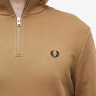 Fred Perry Authentic Men's Half Zip Sweat in Shaded Stone