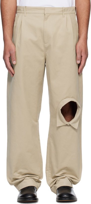 Photo: Charles Jeffrey LOVERBOY Beige Shirt Collar Chino Trousers