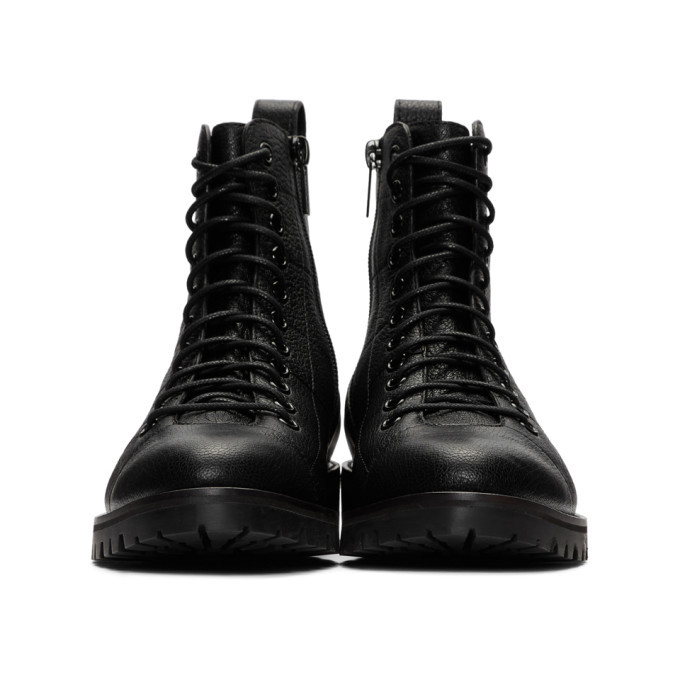 靴 JIMMY CHOO Cruz Flat Leather Ankle Boots Jimmy Choo Cruz Flat ankle boots in black leather