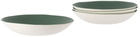 Jars Céramistes White & Green Jardin de Maguelone Pasta Plate Set