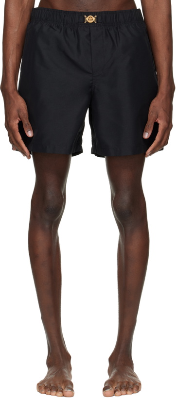 Photo: Versace Black Board Swim Shorts