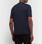 Fendi - Appliquéd Cotton-Jersey T-Shirt - Navy