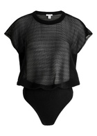 Alaïa Ribbed Sheer Cotton-blend Bodysuit Black