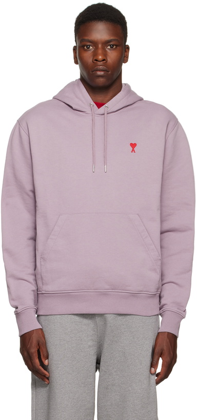 Photo: AMI Paris Purple Ami De Cœur Hoodie