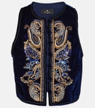 Etro Paisley velvet vest