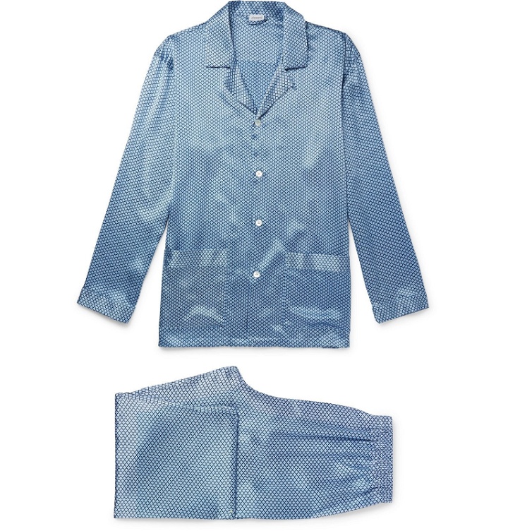 Photo: Zimmerli - Silk-Jacquard Pyjama Set - Blue