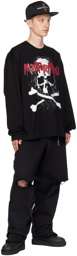 mastermind JAPAN Black Printed Long Sleeve T-Shirt