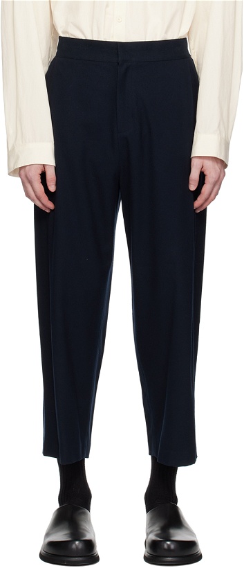 Photo: AMOMENTO Navy Snap Garconne Trousers