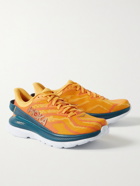 Hoka One One - Mach Supersonic Rubber-Trimmed Mesh-Jacquard Running Sneakers - Orange