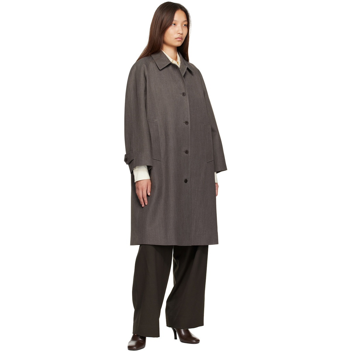 Nothing Written Brown Balmacaan Coat