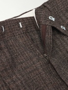 Officine Générale - Hugo Straight-Leg Belted Wool Suit Trousers - Brown