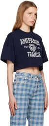 AMI Alexandre Mattiussi Navy 'Ami Paris France' T-Shirt