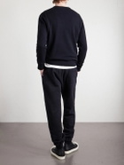 SAINT MXXXXXX - I Love Saint Tapered Printed Cotton-Jersey Sweatpants - Black