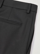 Valentino - Straight-Leg Pleated Stretch-Wool Cargo Trousers - Black