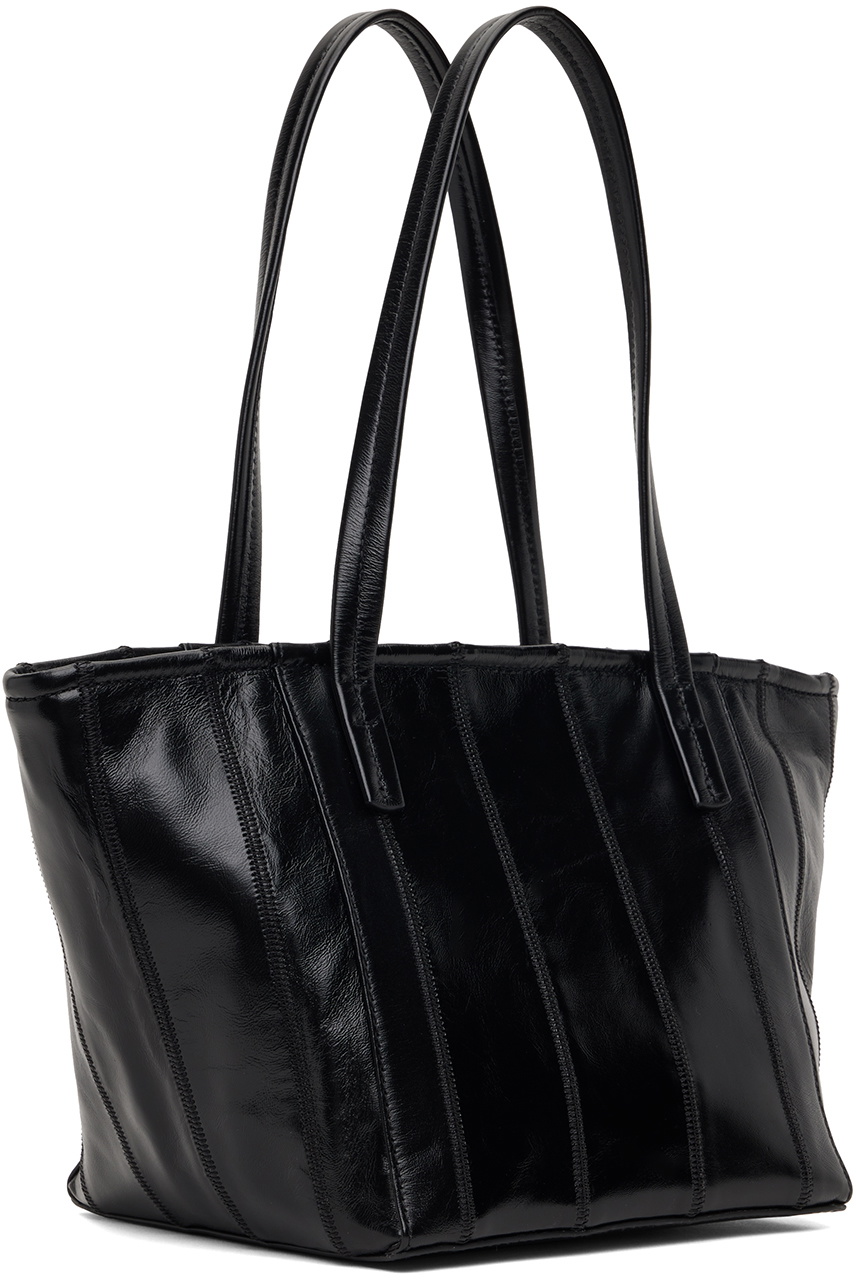【関税込み】BY FAR ブラック Patchwork Bar トートバッグ BY FAR Black Patchwork Bar Tote By Far