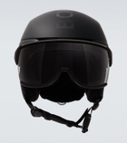 Bogner Leather-trimmed ski helmet
