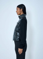 Moncler Quilted Down Gilet with Knit Sleeves