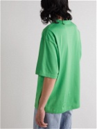 Acne Studios - Exford Oversized Logo-Appliquéd Cotton-Jersey T-Shirt - Green