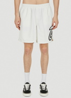 Curly S Water Shorts in White