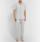 Oliver Spencer Loungewear - Striped Organic Cotton Pyjama Shirt - Blue